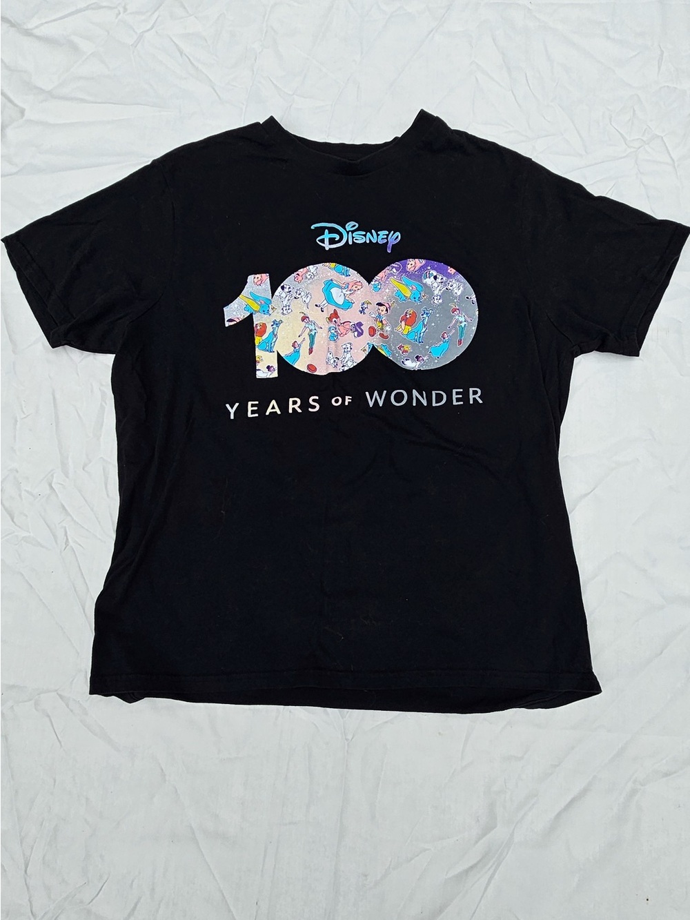 Disney Black '100 Years of Wonder' Graphic Tee